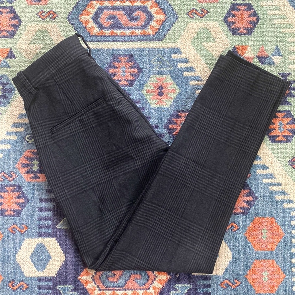 H&M Tailored Plaid Menswear Ankle Length Work Pant